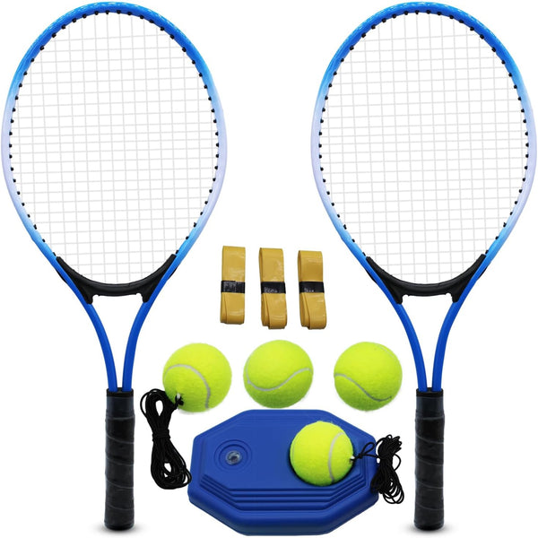 Magicorange Tennis Rackets Set for Kids, 2 Players Recreational with 4 Tennis Balls, 3 Overgrips, 1 Tennis Bag