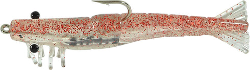 H&H TKO Shrimp 1/4oz 3pk Clear/Red Glitter