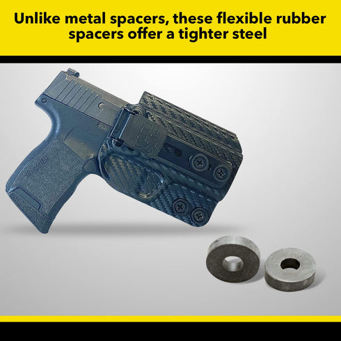 Rubber Spacer & Washer Kit (1/8 Inch - Pack of 25) | Universal Rubber Washer Spacer O Rings for Screws
