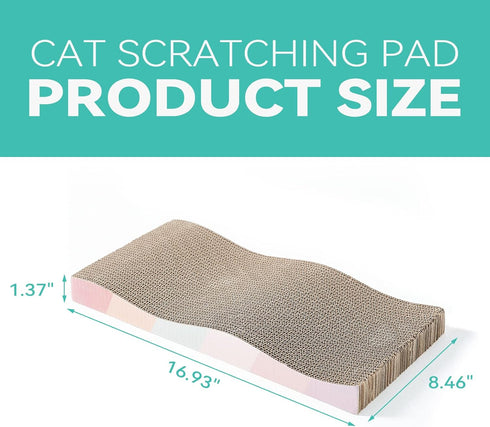 Cat Scratching Board cat Scratcher Cat Scratch Pad Cardboard cat scratchers for Indoor Cats Reversible Large Wide Corrugated with Catnip(2pcs)
