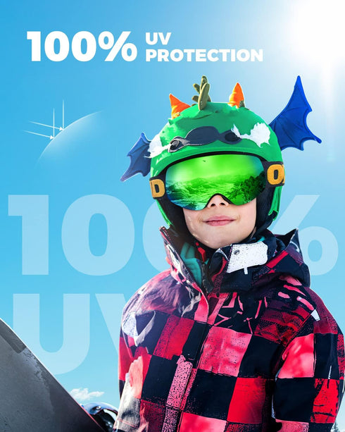 OMID Kids Ski Goggles - Anti-fog UV Protection Snowboard Goggles for Boys and Girls