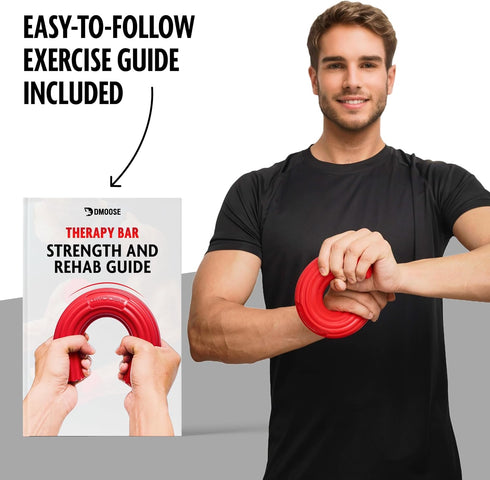 Flex Resistance Bar for Physical Therapy by DMoose - Non-Slip Odorless TPE Material Exercise Bar