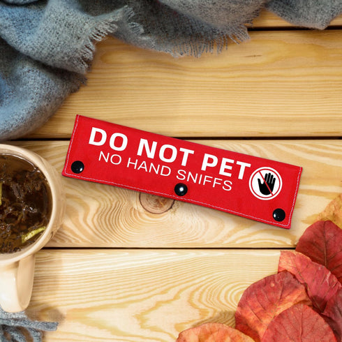 Do Not Pet No Hand Sniffs Red Funny Dog Leash Sleeve, Service Dog Leash Wrap, Pet Birthday Gift