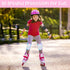 Kids Protective Gear Set, 7 in 1 Knee Pads, Elbow Pads, Wrist Guards for Girls, Skating, Cycling, Ages 3-8