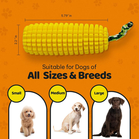 Indestructible Dog Chew Toys, Squeak & Non-Squeak, Interactive Teeth Cleaning Toys for Aggressive Chewers