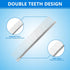 Stainless Steel Pet Dog & Cat Shedding Comb and Grooming Comb with Different Spaced Rounded Teeth,Wide Trimmer Comb. Silver