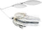War Eagle Custom Lures Nickel Frame Double Willow Spinnerbait, Silver Shiner Skirt, 3/8 oz