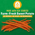 Lucky Premium Treats Sweet Potato Straws - Single Ingredient Vegetable Dog Treats, 13 oz Bag