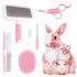 Small Animal Pet Grooming Kit with Pet Shedding Slicker Brush, Bath Massage