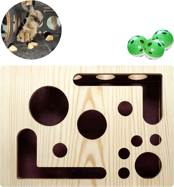 Generic Cat Scratch Puzzle Enrichment Box with Sandpaper - Cat Nail File Enrichment