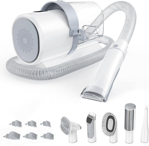 NEWBULIG 5-in-1 Pet Grooming Vacuum Kit, 2.5L Dust Cup, 3 Suction Modes