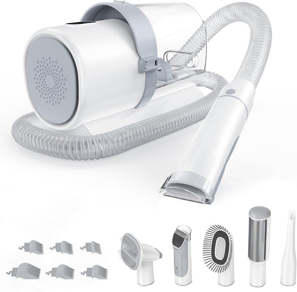 NEWBULIG 5-in-1 Pet Grooming Vacuum Kit, 2.5L Dust Cup, 3 Suction Modes