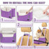 PETSFIT Small Dog Car Seat, Purple, Portable Booster Seat for Dogs Up to 25lbs with Clip-On Leash & Adjustable Straps