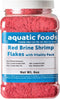 Aquatic Foods Inc. Red Brine Shrimp Color Enhancing Flakes with Vitamin Vitality Pack, Premium Zeigler