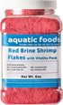Aquatic Foods Inc. Red Brine Shrimp Color Enhancing Flakes with Vitamin Vitality Pack, Premium Zeigler