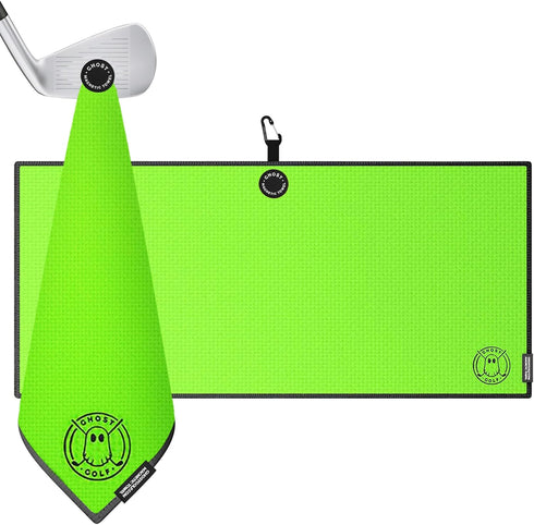 Ghost Golf Magnetic Towel (Caddie), Premium Ultra-Absorbent Microfiber Golf Towel with Magnet, 18" x 40"