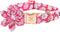Elegant little tail Dog Collar with Flower, Adjustable Pink Floral Dog Collar Gift for Large Female Dogs