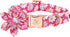 Elegant little tail Dog Collar with Flower, Adjustable Pink Floral Dog Collar Gift for Large Female Dogs
