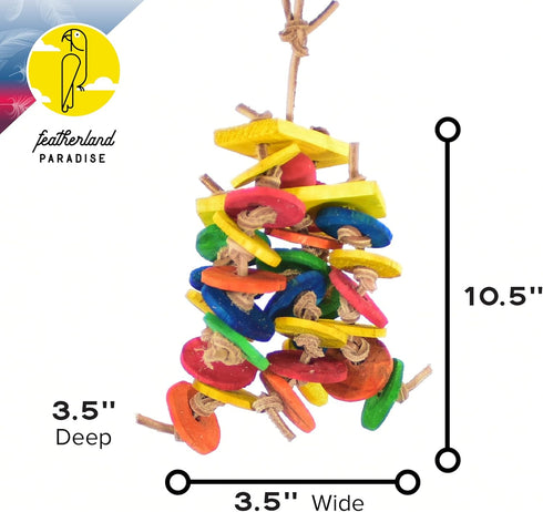 Featherland Paradise Bird Cage Toy, Toys for Parrots, Parakeets, Small and Medium Birds