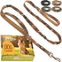Heavy Duty Bungee Dog Leash 6 ft - 7.5 ft for Large and Medium Dogs, No Pull Reflective Tactical Leash