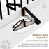 Freestanding Pet Gate Metal Support Feet, Triangle Set of 2 for Extra Wide Foldable Dog Gate, Black