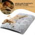 BFPETHOME Dog Beds for Large Dogs, Plush Crate Bed, Washable Mats with Anti-Slip Bottom, 36 x 27 inch, Grey