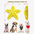 Dog Chew Toys, Squeaky Water Floating Starfish Toy, Natural Tooth Brush for Small Medium Dogs, Yellow