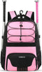 Softball Bag - Lightweight Baseball Backpack with Shoes Compartment, Fence Hook for TBall Bat & Equipment