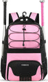 Softball Bag - Lightweight Baseball Backpack with Shoes Compartment, Fence Hook for TBall Bat & Equipment