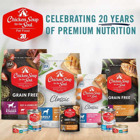 13 oz. (Pack 12) Chicken Soup for The Soul Classic Adult Wet Dog Food, Beef with Vegetables Recipe in Gravy, Cans
