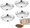 Stainless Steel Shallow Cat Food Bowls, Wide Cat Dish, Puppy Bowls, Elevated Stands, 4 Pcs