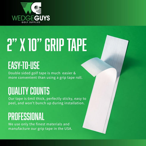 Wedge Guys Golf Grip Kits for Regripping Golf Clubs - Professional Quality with Grip Tape Strips and Solvent