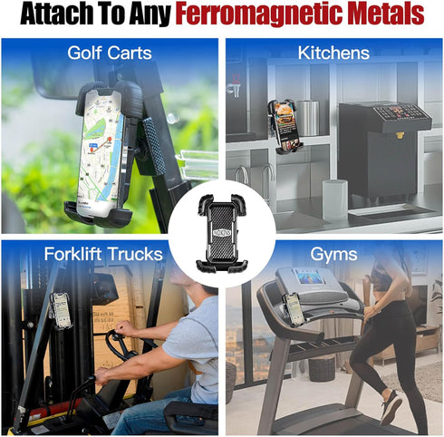 NOKINS Golf Cart Magnetic Phone Holder for EZGO/Club Car/Yamaha, Universal Mount for iPhone/Galaxy/Google Pixel