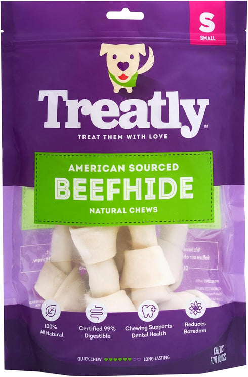 American Sourced Beefhide Bones, 4-5" Dog Chew Treats, 10 Count