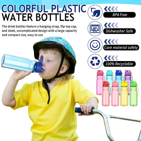 Water Bottles Bulk - 18 oz Portable Sports Water Bottle, Summer Graduation Student Gifts from Teacher (12)