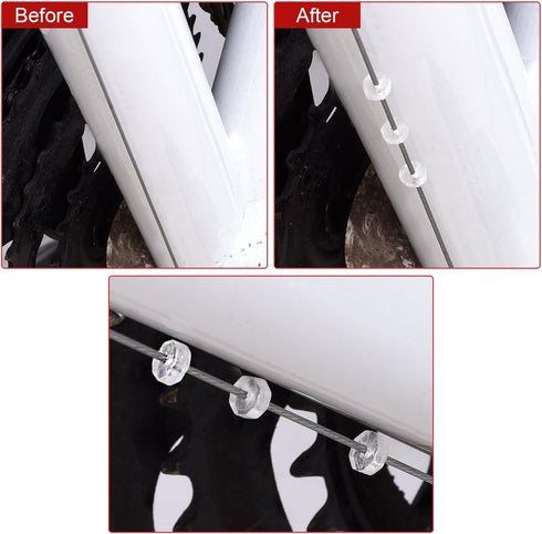 Hotop 8 Pcs Universal Bicycle Brake Cable Shift Cable Kit for Mountain or Road Bike