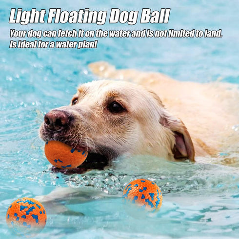Dog Balls for Aggressive Chewers, Indestructible Floating Bouncy Balls, Lightweight Chew Balls, Fetch Balls for Large &
