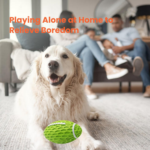 Rugby Squeaky Dog Toys for Aggressive Chewers, Durable Indestructible Football Chew Toys for Medium Large Breeds