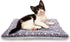 FJWYSANGU Fluffy Pet Cat Blanket, Soft Coral Velvet Puppy Cushion Mat, Warm Cover Pad in Dark Blue