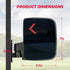 KEMIMOTO Golf Cart Side Mirrors with LED Turn Signal Lights - Universal Rear View Mirrors