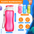 Rtteri 20 Pcs Water Bottle Bulk, 17 oz Plastic Leakproof Drink Bottles with Handle Strap, Multicolor Sports Water