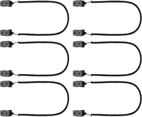 SATINIOR 6 Pieces Adjustable Strap Clips, Windproof Cap Retainers in Black, Large