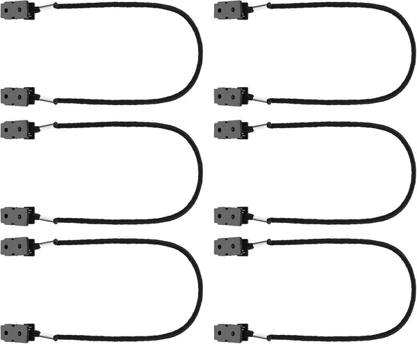 SATINIOR 6 Pieces Adjustable Strap Clips, Windproof Cap Retainers in Black, Large