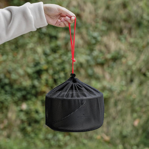 iBasingo Outdoor Titanium Pot with Lid, Folding Handle Camping Cookware for Hiking Picnic, Ultralight Bowl Tableware