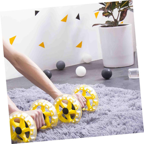 Toddmomy Abdominal Roller Workout Roller, Yellow Fitness Device, Ab Wheel Dumbbell Equipment