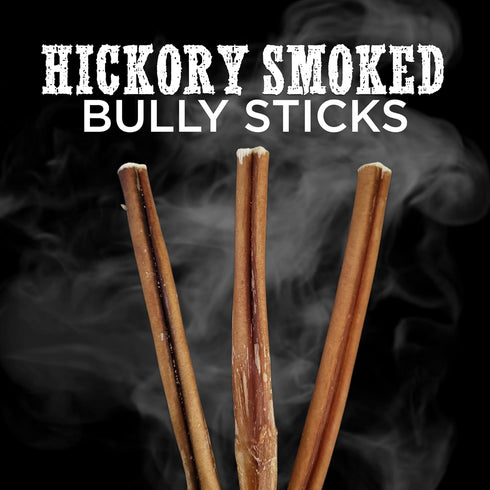 Best Bully Sticks Hickory Smoked 100% Natural 6 Inch Bully Sticks for Dogs, 20 Pack - Smoky, Odor-Free, No Additives