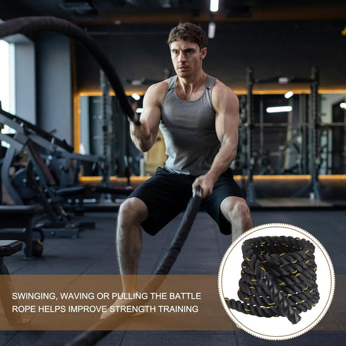 20ft 1.5 Inch MECCANIXITY Battle Rope x Polyester Workout Rope Heavy Fitness Exercise Rope for Strength Training Home