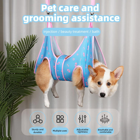 HOONHERY Hammock, Clipping/Trimming, (M/Load-Bearing:17.6-22) Dog Grooming Hanging Harness Holder for Nail Strap