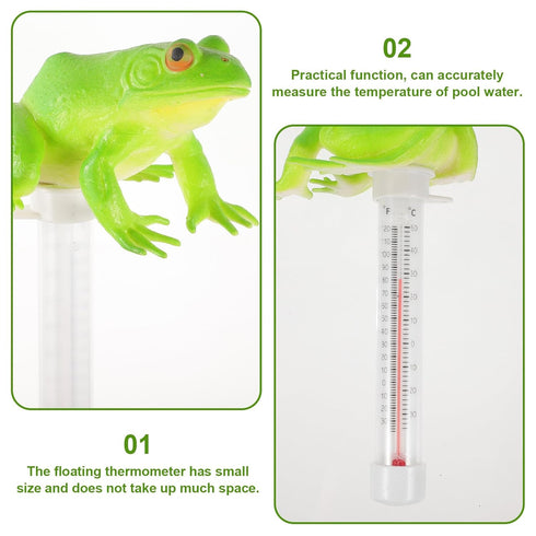 Floating Pool Thermometer and Spa Water Thermometer for Indoor Bathtub and Outdoor Pools, Easy-to-Read Amphibian