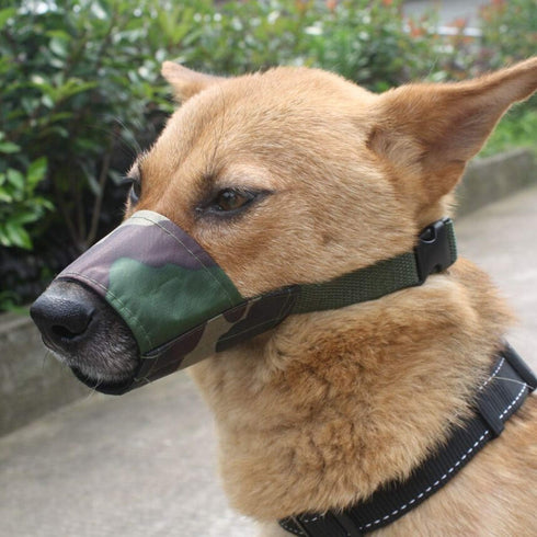 Dog Muzzles Suit, 7 PCS Adjustable Safety Muzzles for Small Medium Large Dogs, Anti-Biting and Anti-Barking (Camouflage)